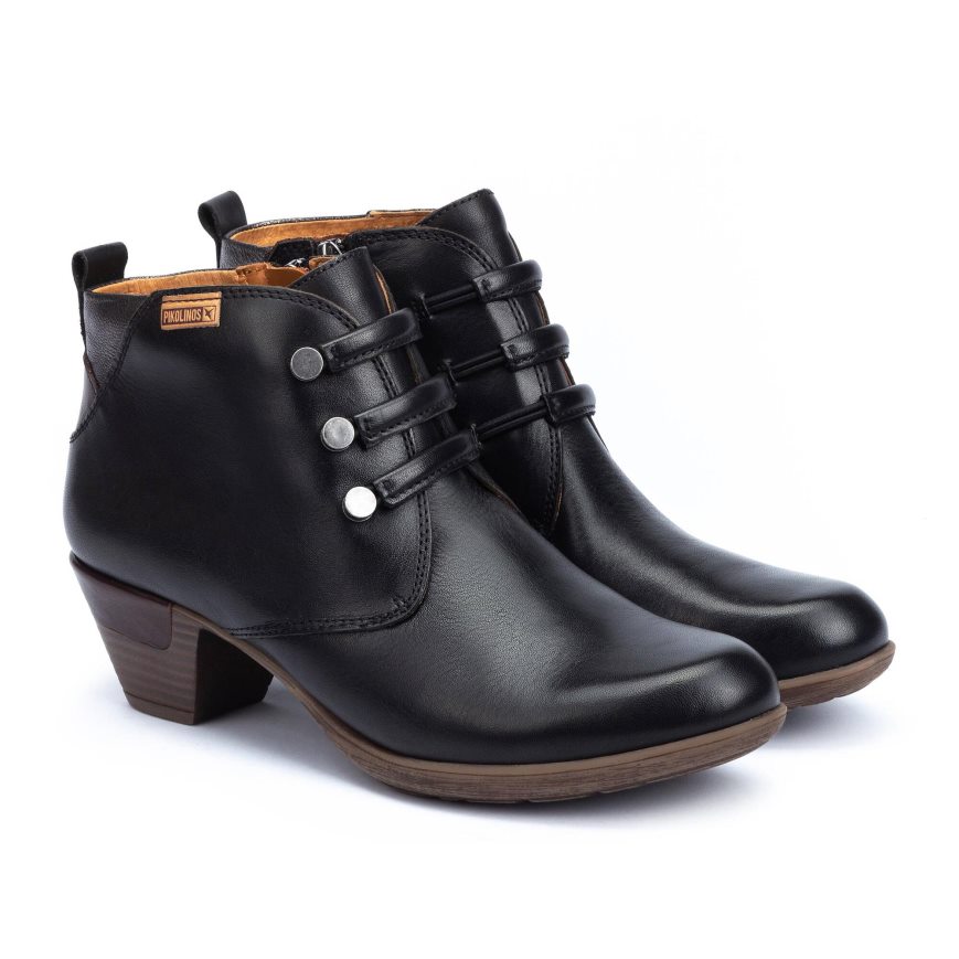 Women's Pikolinos ROTTERDAM Ankle Boots Black | NZ Z13Q97A